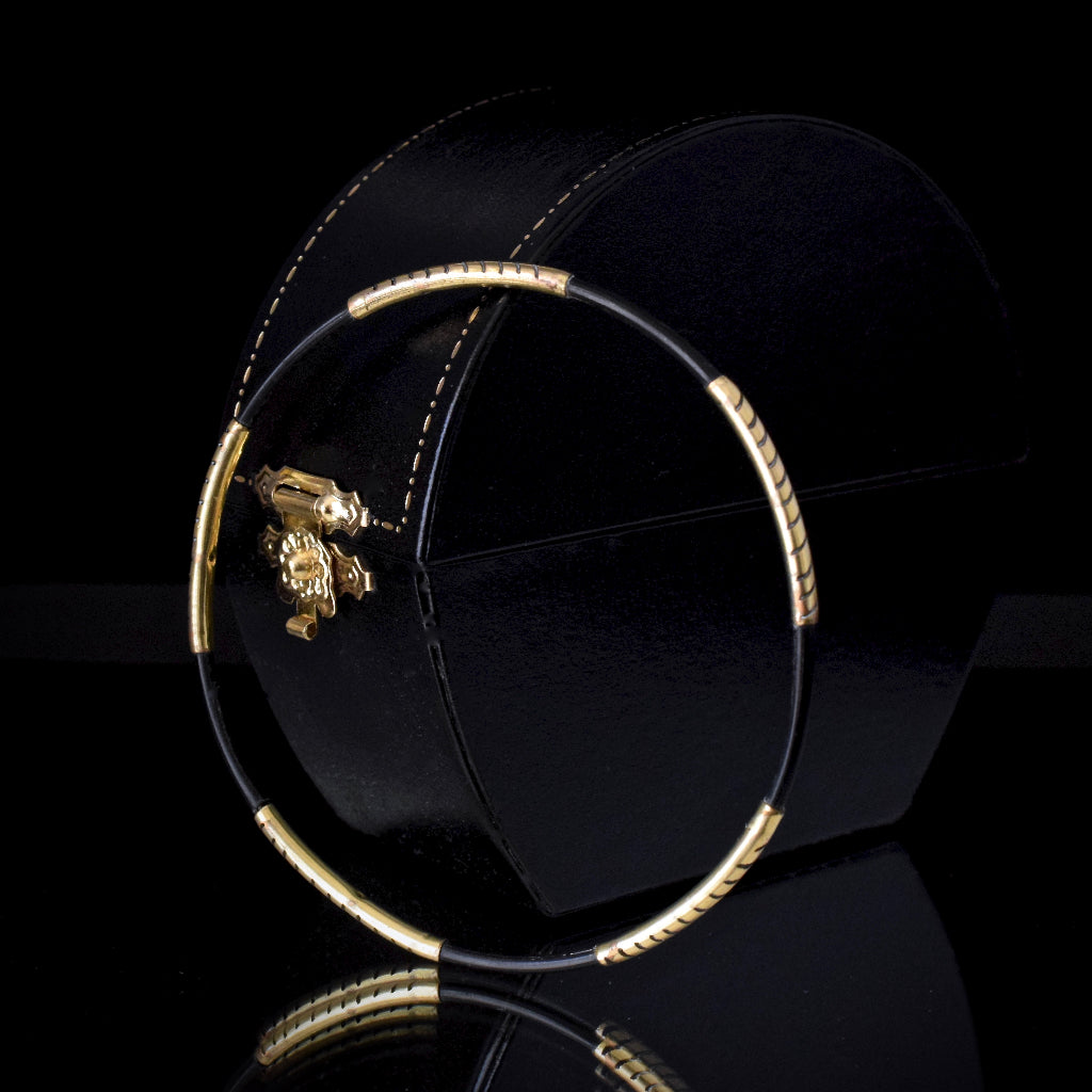 Traditional Elephant Hair Design 22KT Gold Bracelet